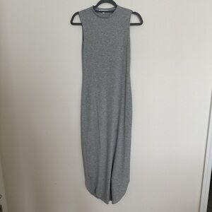 Sleeveless Gray Maxi Dress